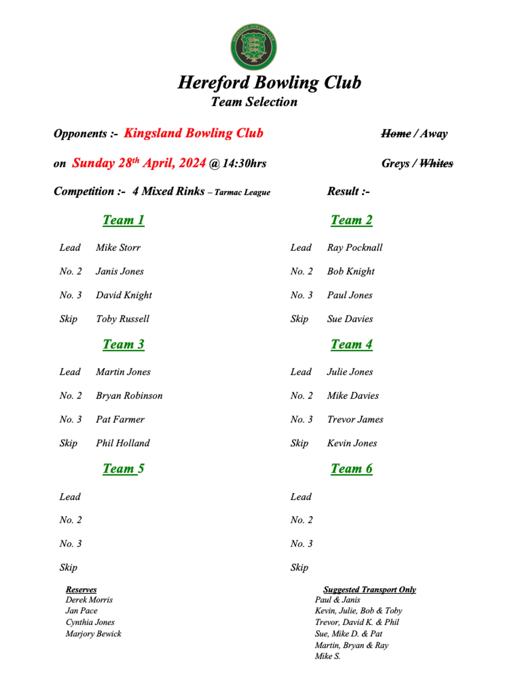 Sid Saunders Competition