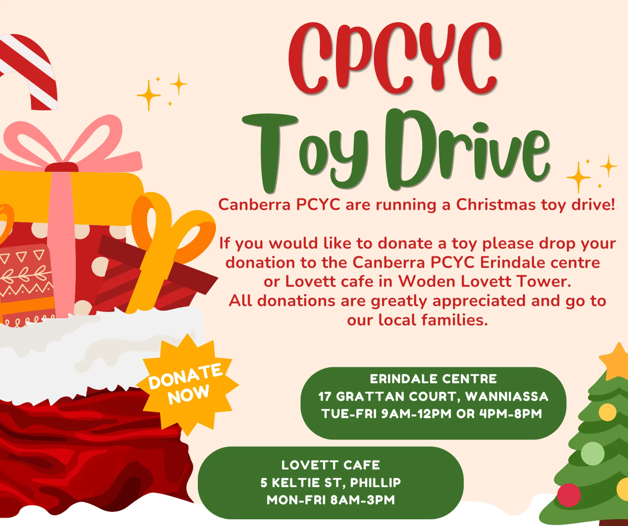 Toy Drive at Canberra PCYC