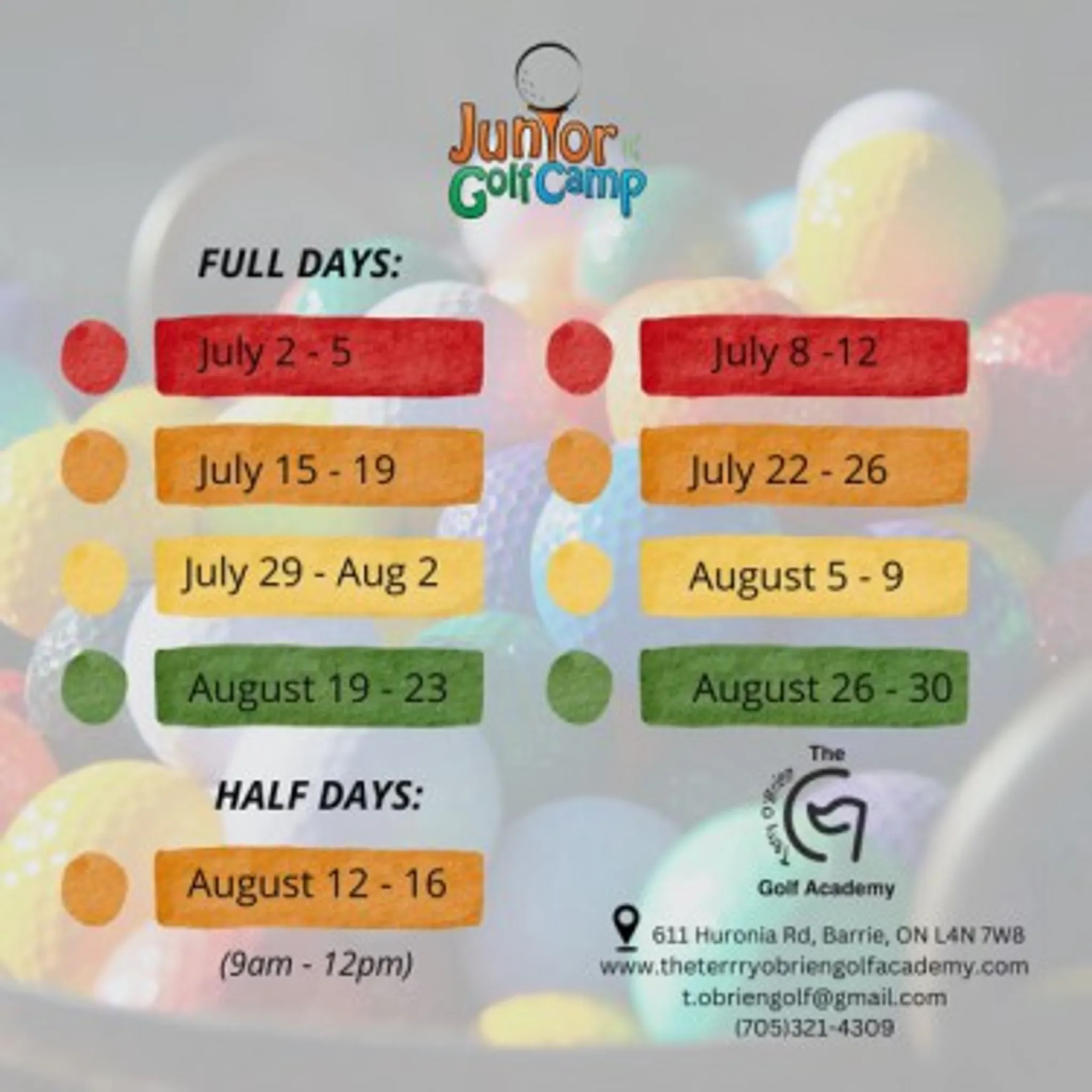 2024 Junior Golf Camp