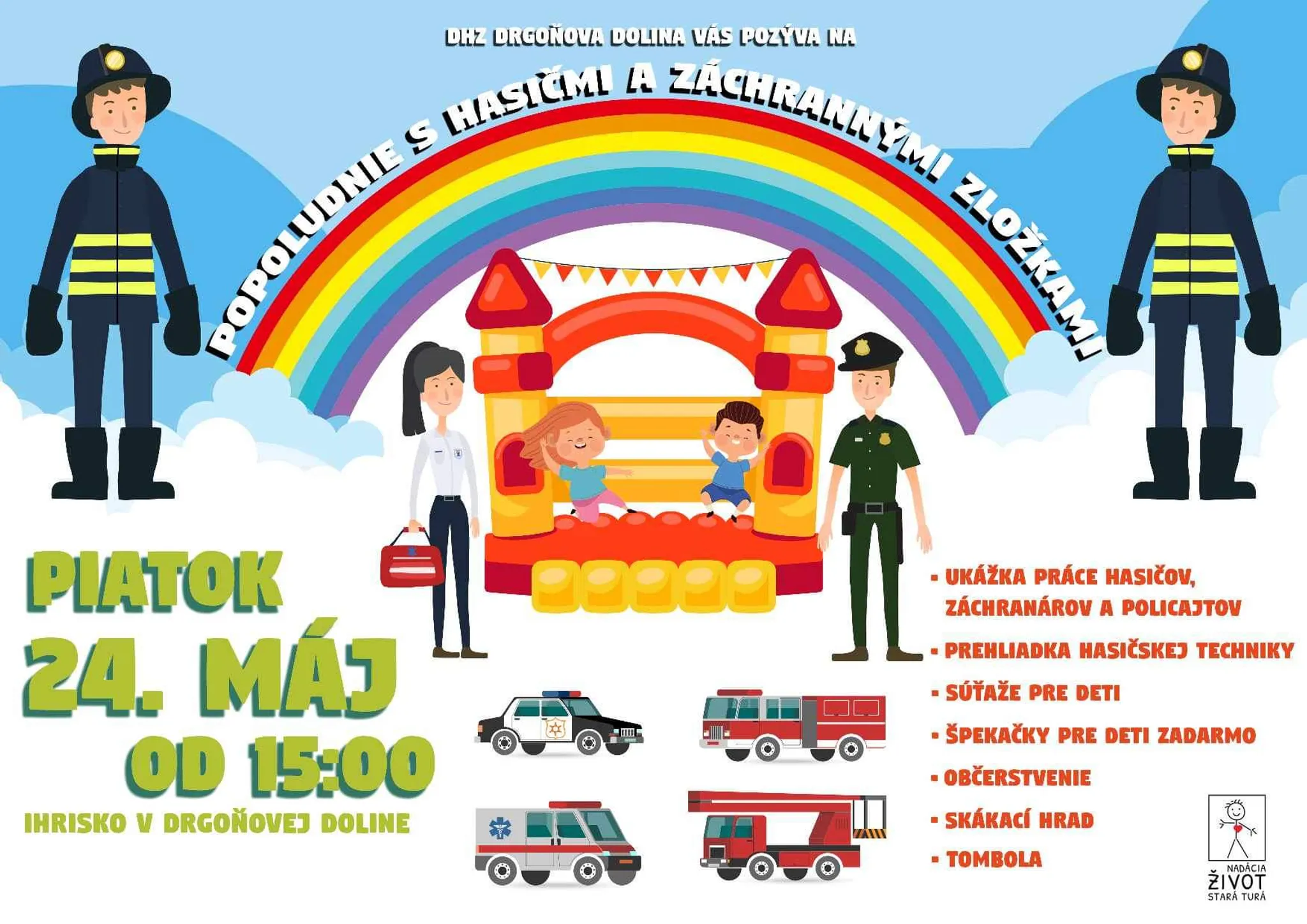 Popoludnie s hasičmi a záchrannými zložkami