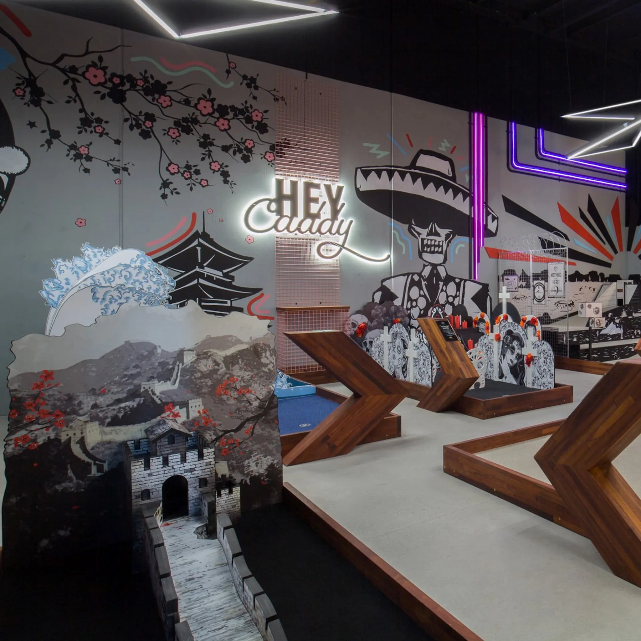 Indoor Mini-golf at Hey Caddy