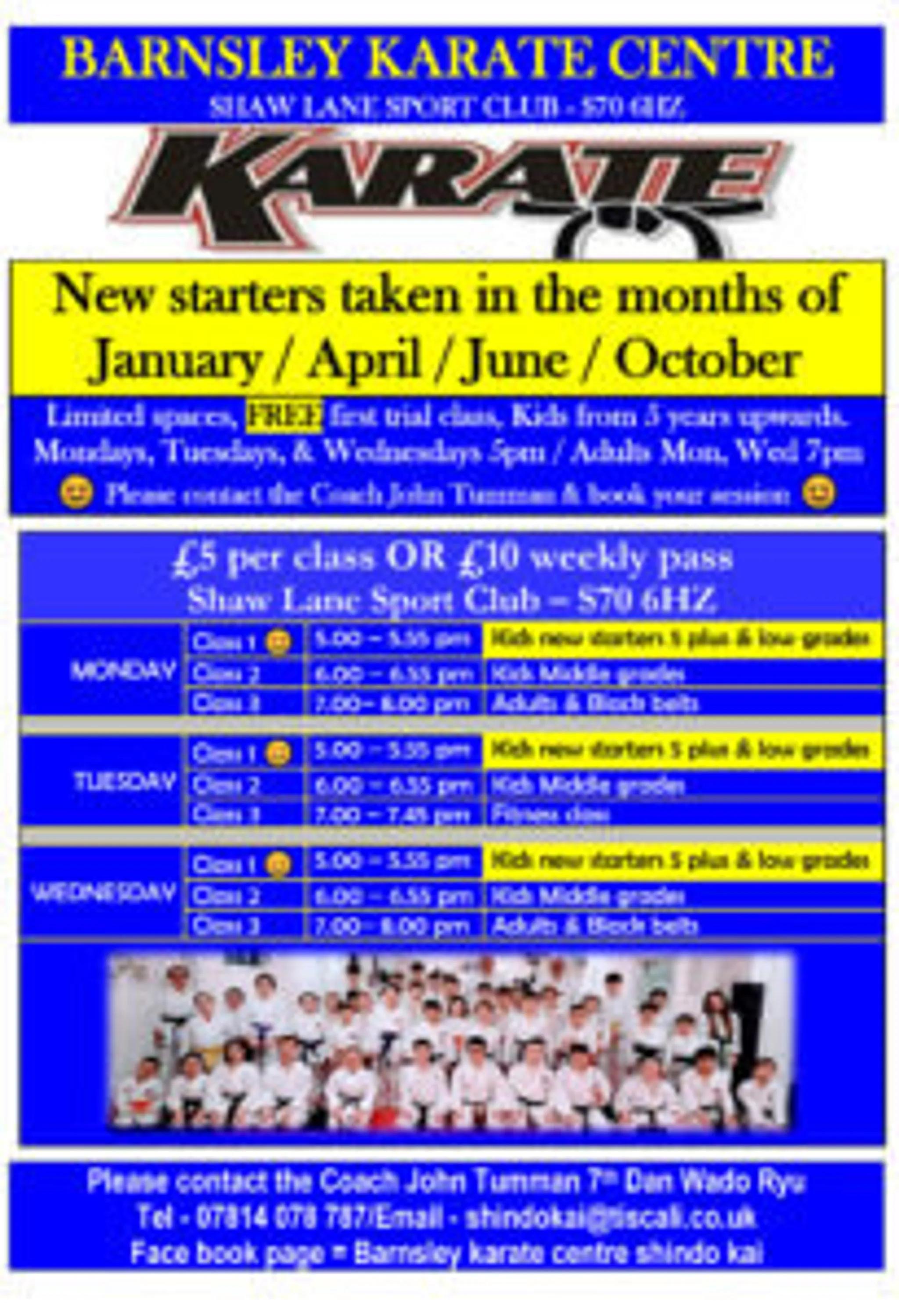 Barnsley karate centre