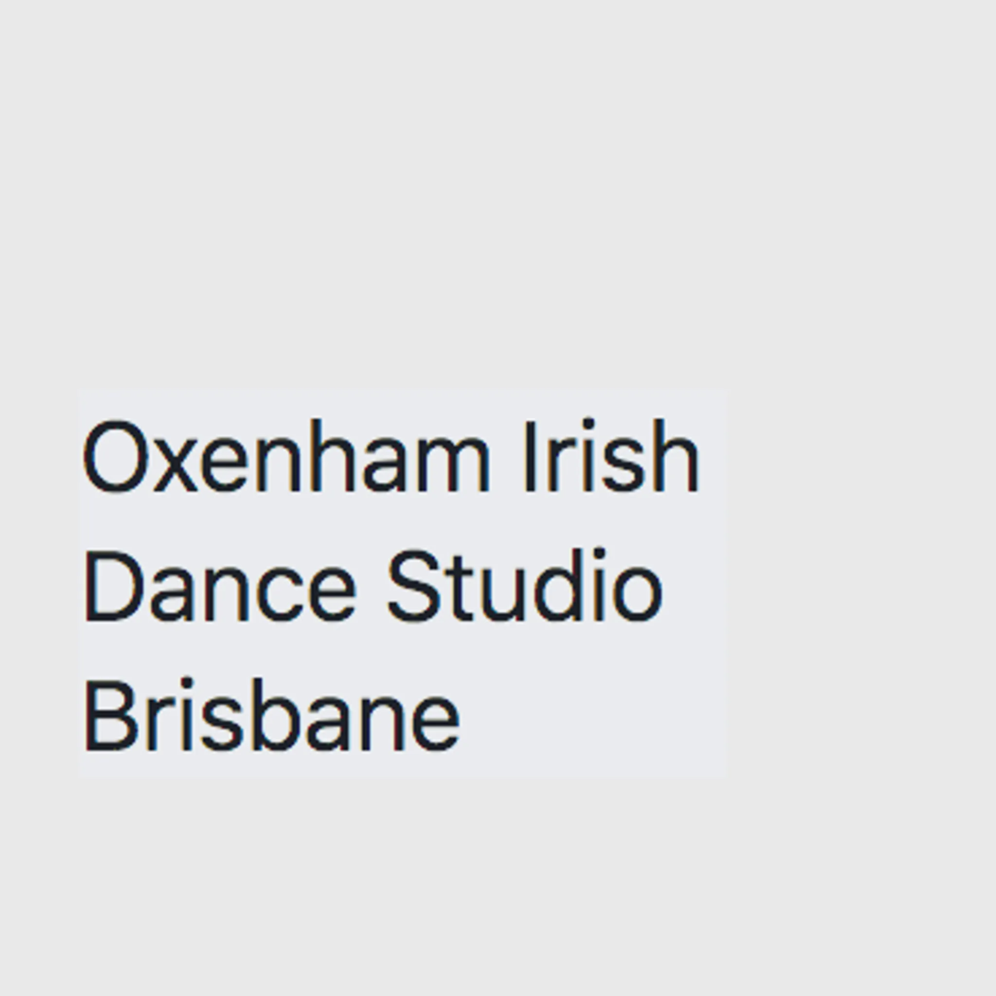 Oxenham Irish Dance Studio