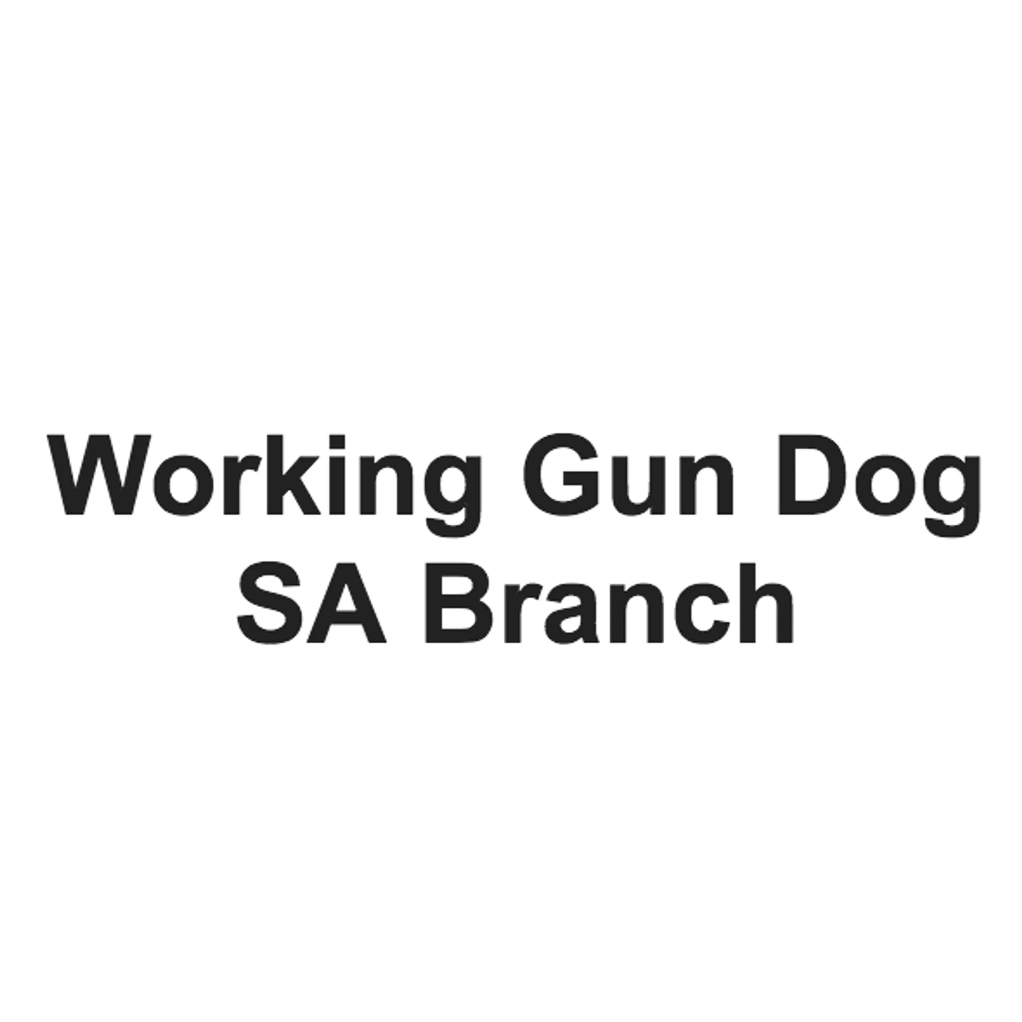 Working Gun Dog SA Branch