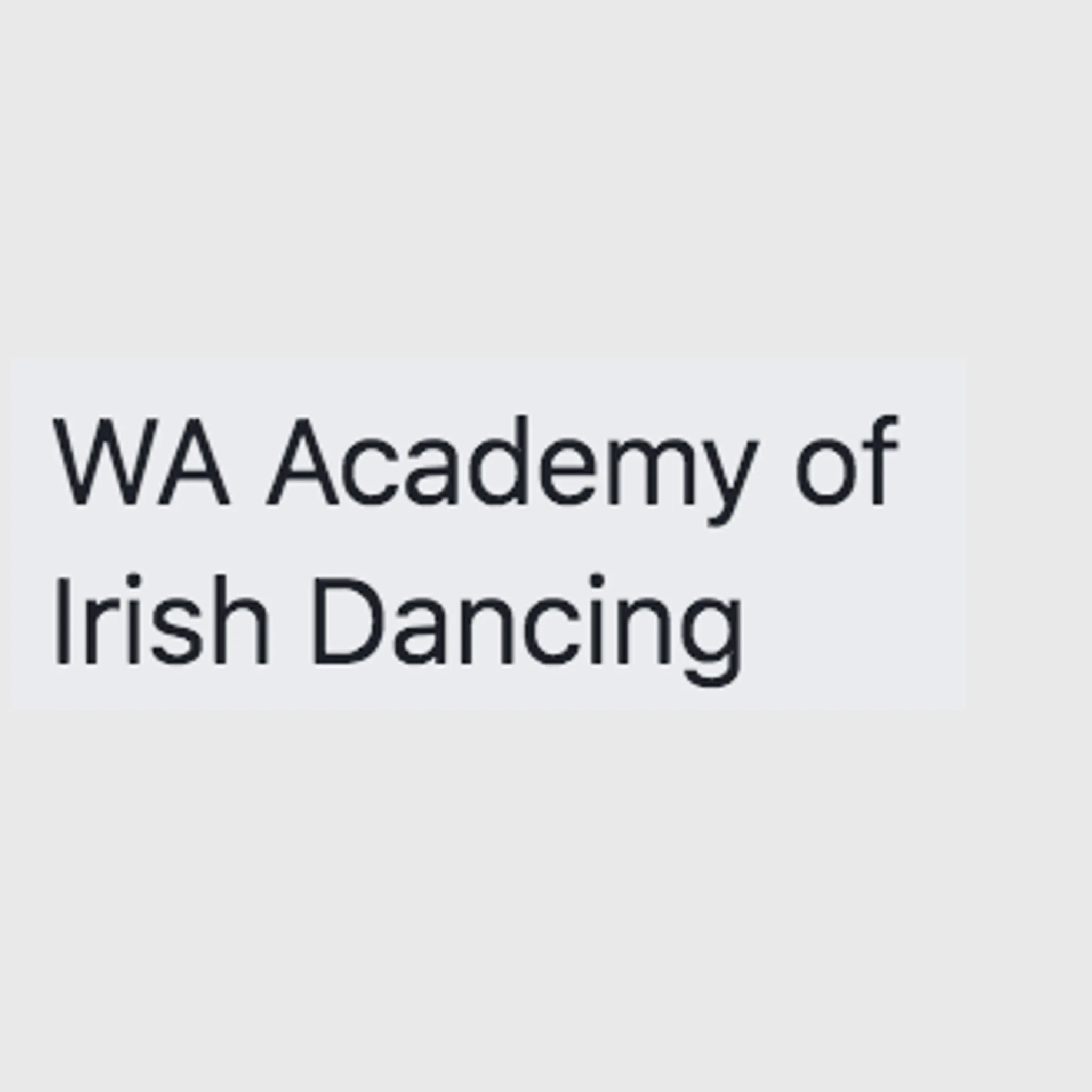 Irish Dancing Academy of W.A