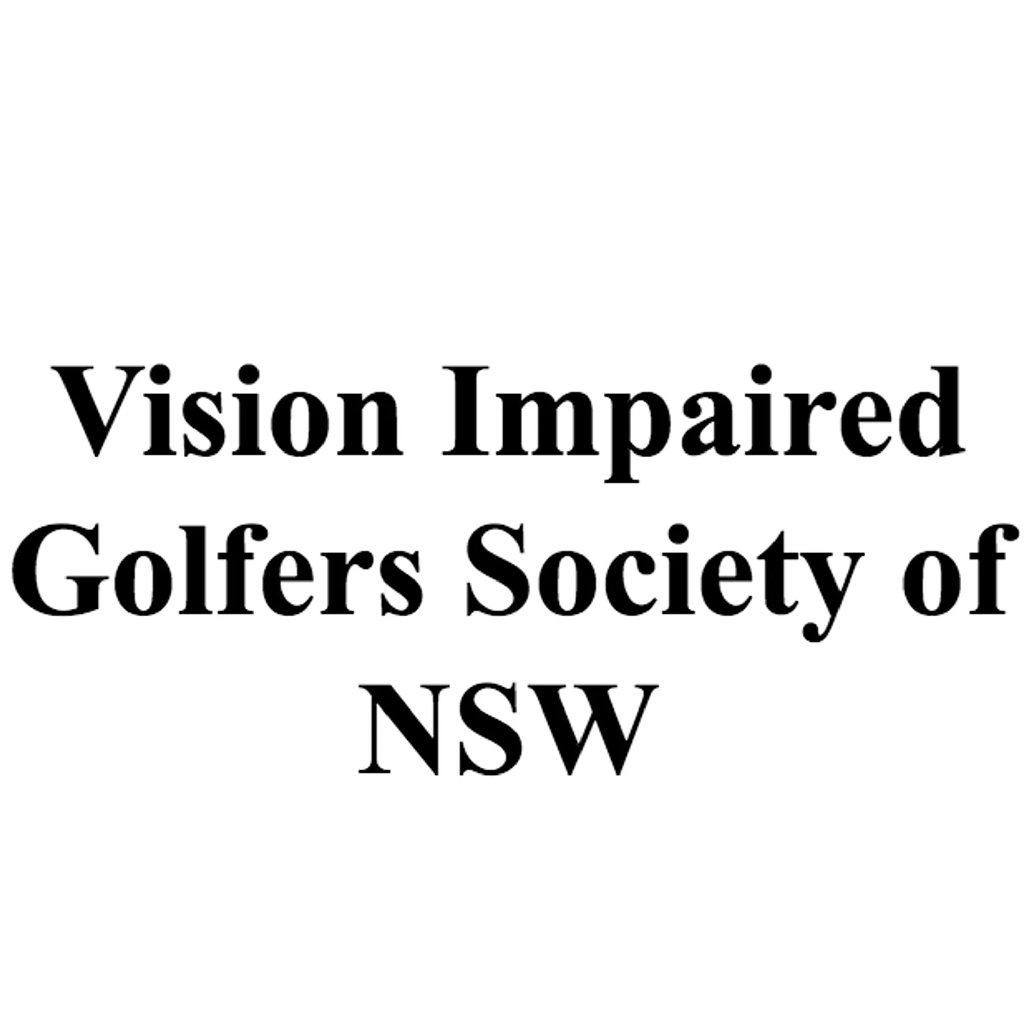Vision Impaired Golfers Society of NSW
