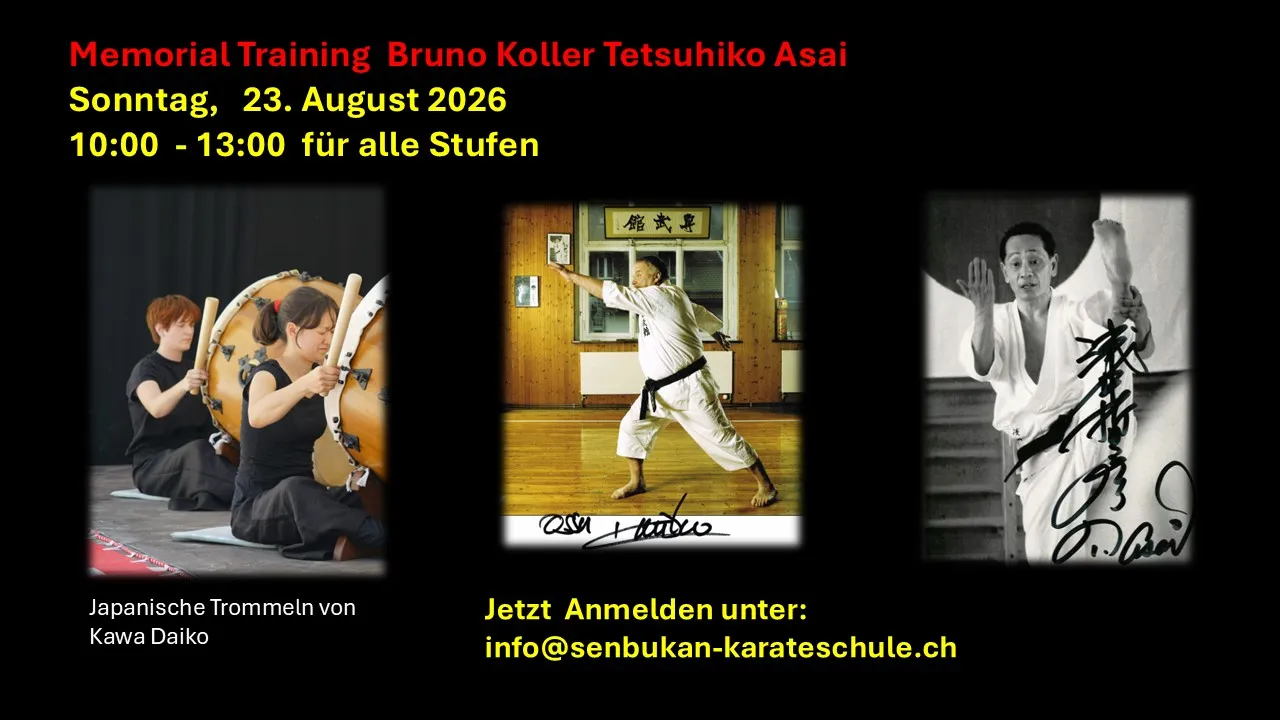 Senbukan Karateschule Luzern, Bruno Koller, Tetsuhiko Asai, Kinder Karate Luzern Giosuel Kollers Senbukan Dojo