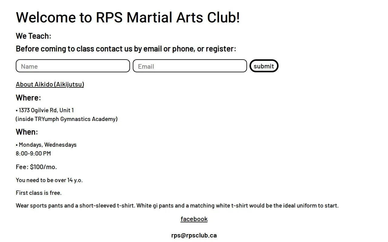 RPS Aikido and Aikijutsu