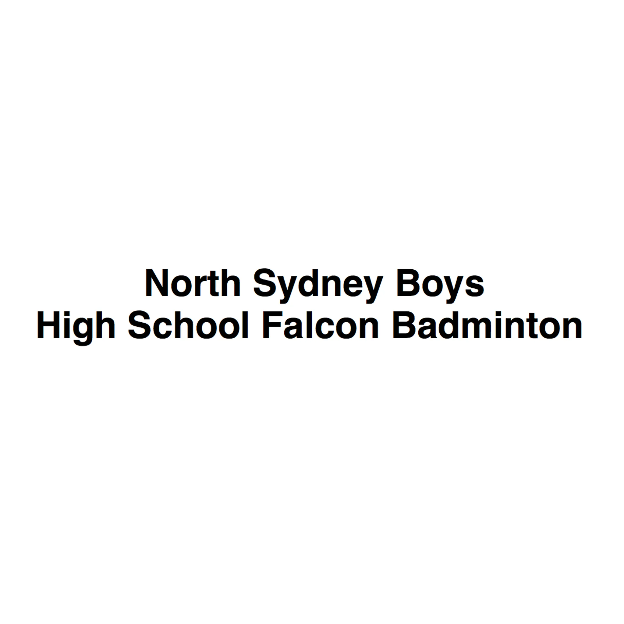 North Sydney Boys High School Falcon Badminton