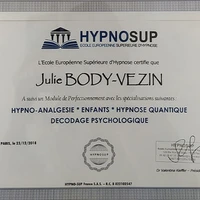 Julie Body Vezin : Hypnose