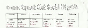 Cooma Squash Club Sponsorship