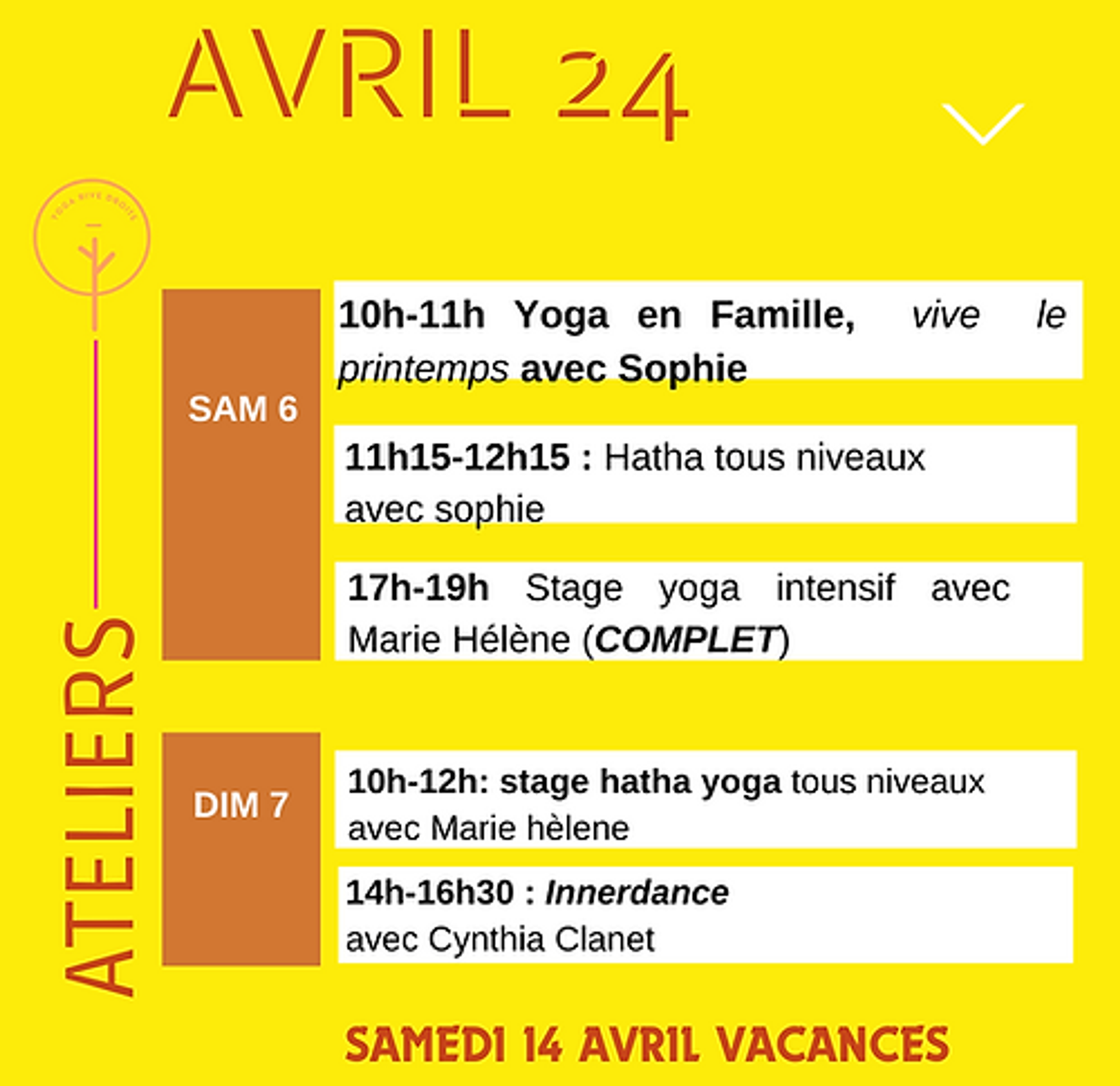 Yoga Rive Droite - Cours De Yoga, Pilates, Course Theater Children, Awakening Musical Petits