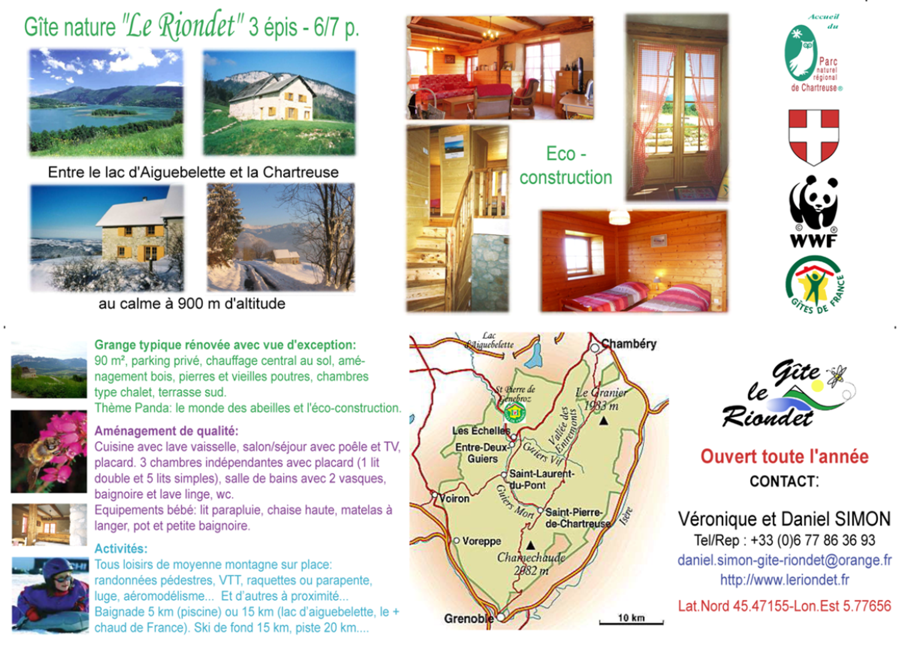 The Riondet cottage Aiguebelette Chartreuse