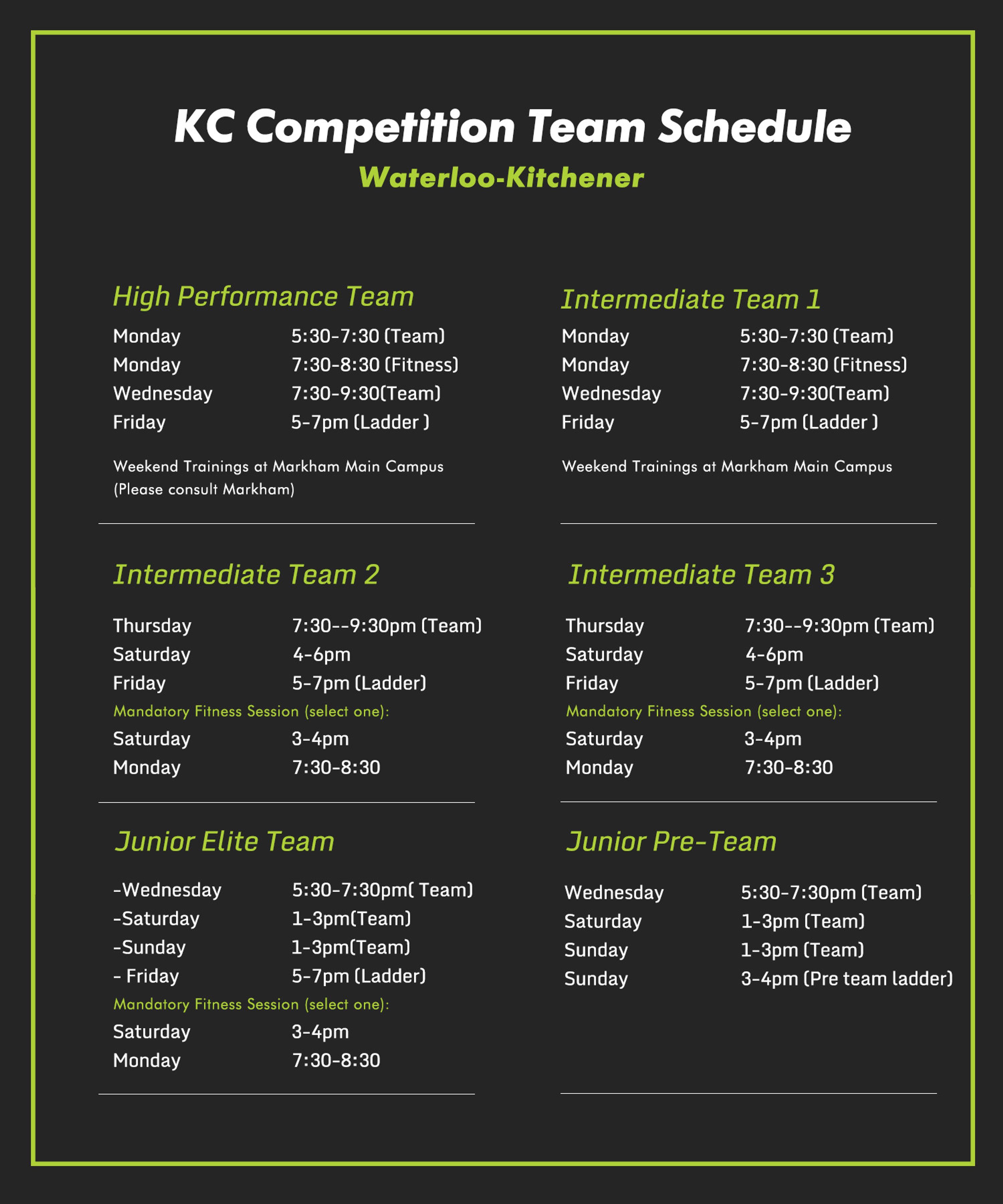 KC Badminton Aurora-Newmarket Campus