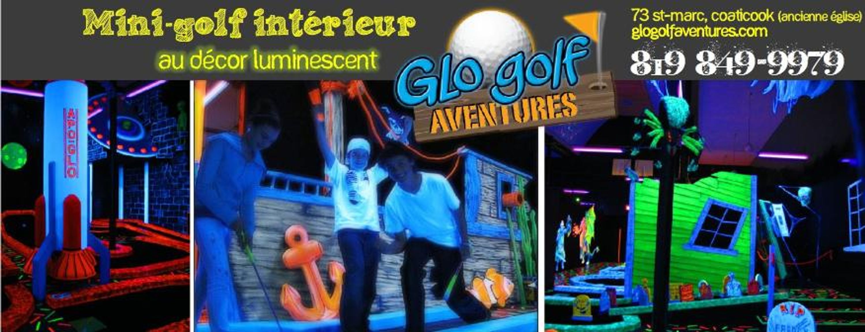 Glo Golf Aventures Mini-golf Intrieur