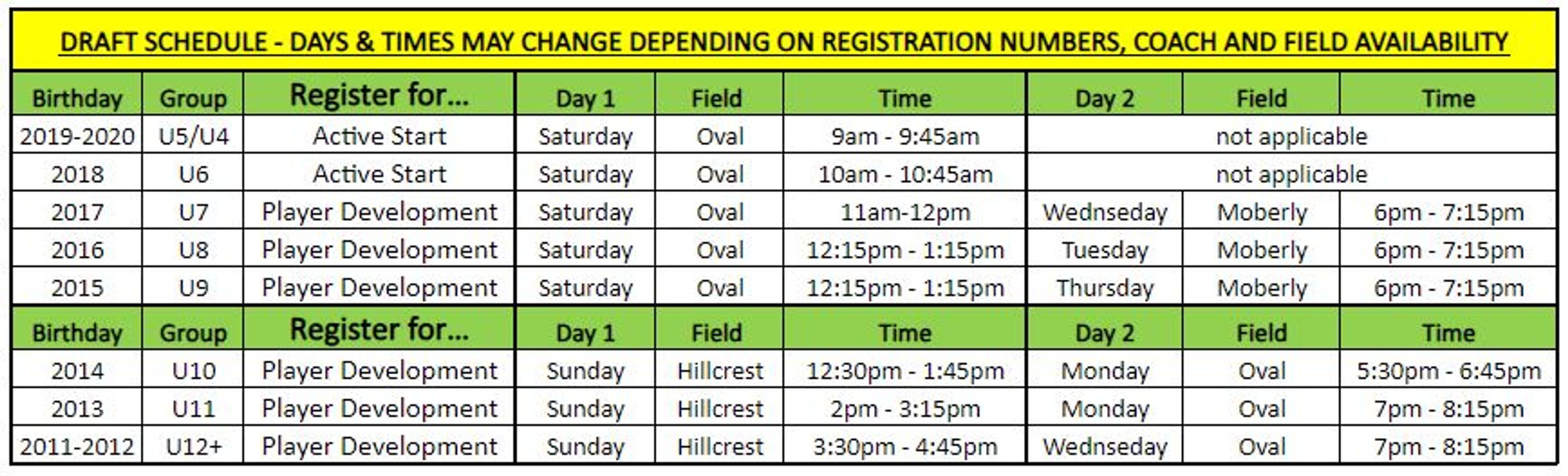 KYSA Spring Soccer