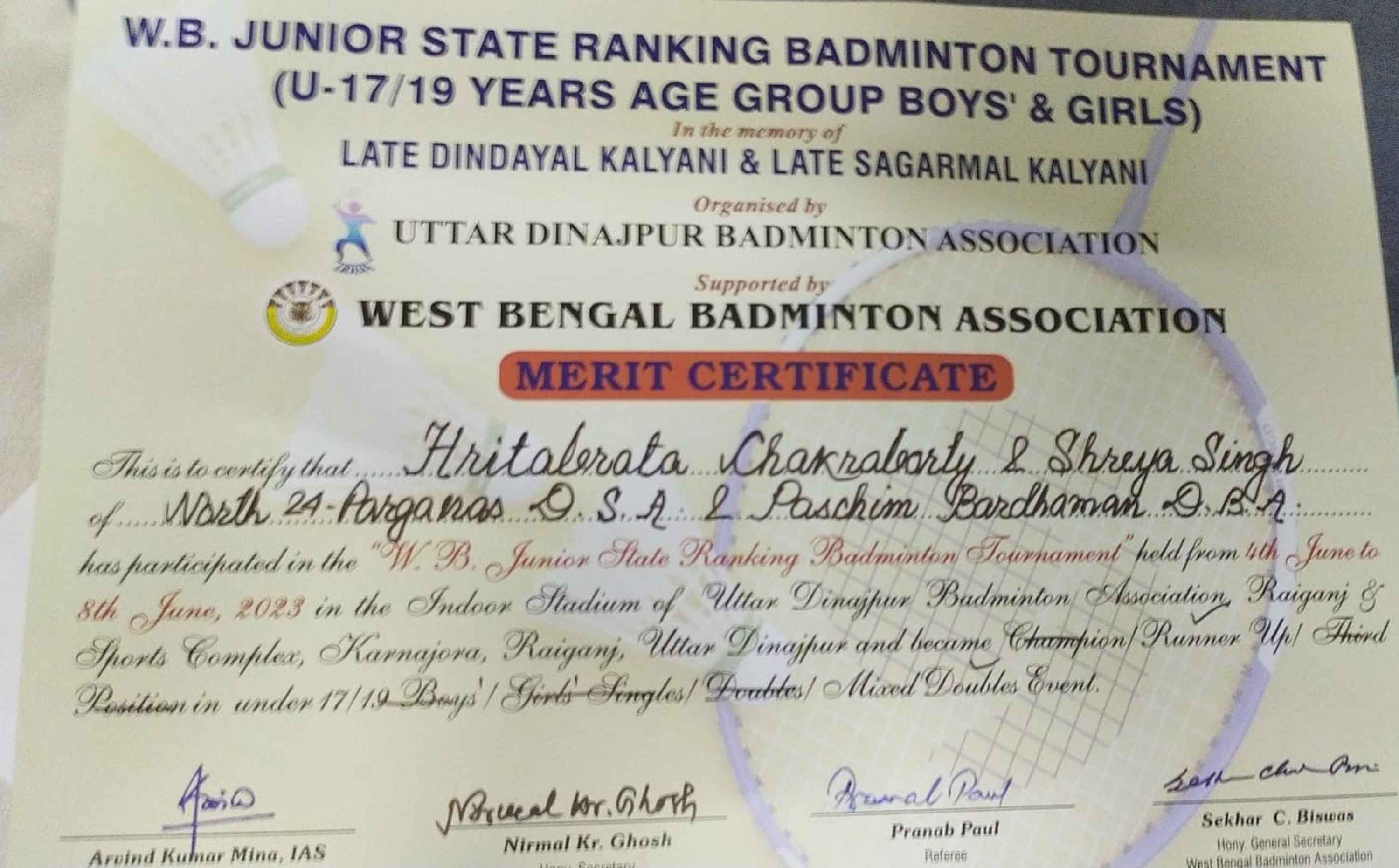 ACE Bengal Badminton Academy (Nadia)