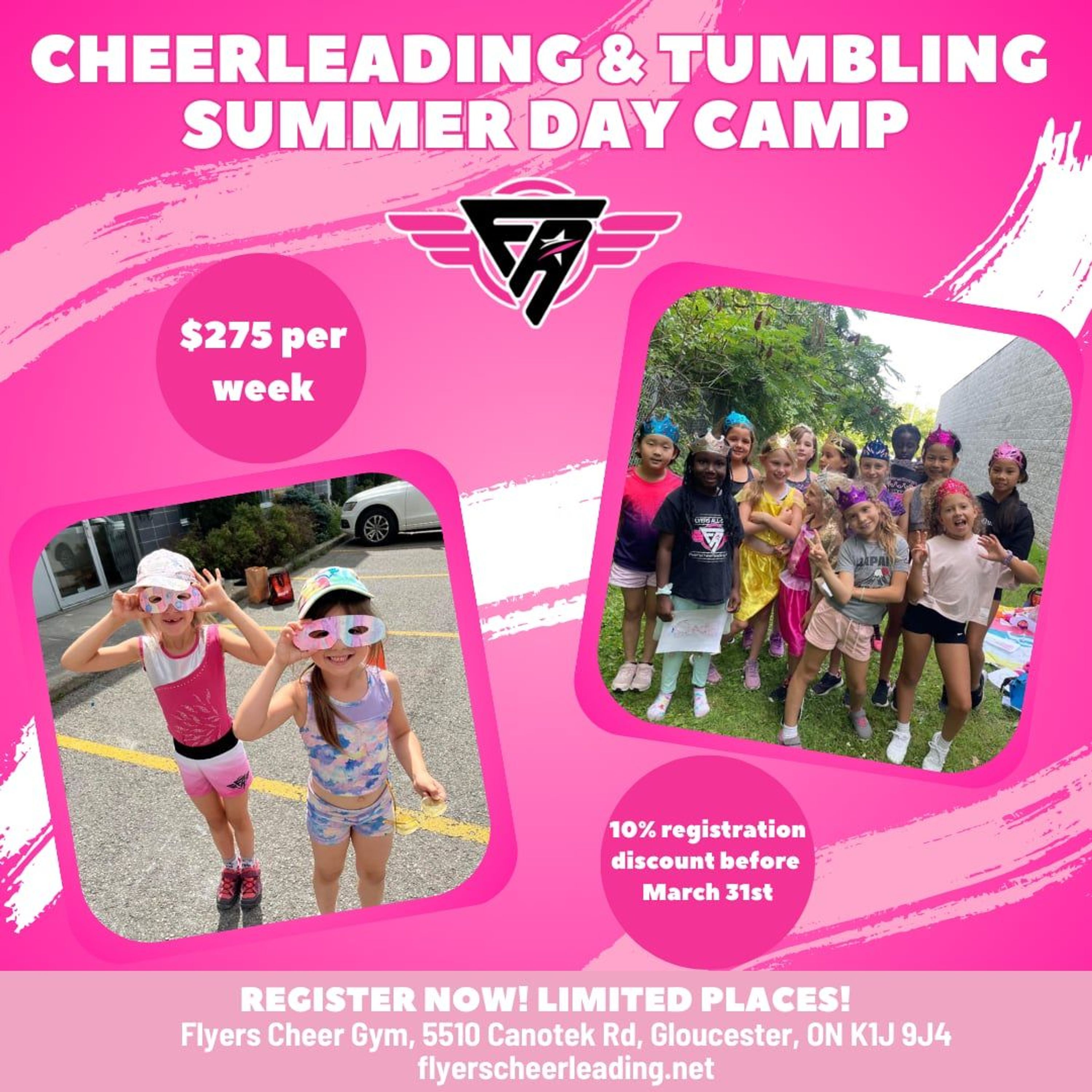 Camp de Jour d'Été 2024 Summer Day Camp - Cheerleading et Tumbling