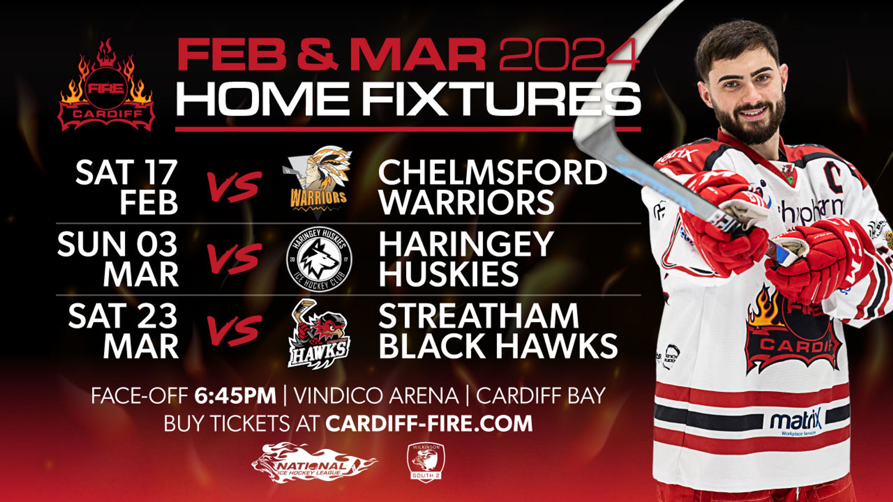Fire Hockey Night at Vindico Arena