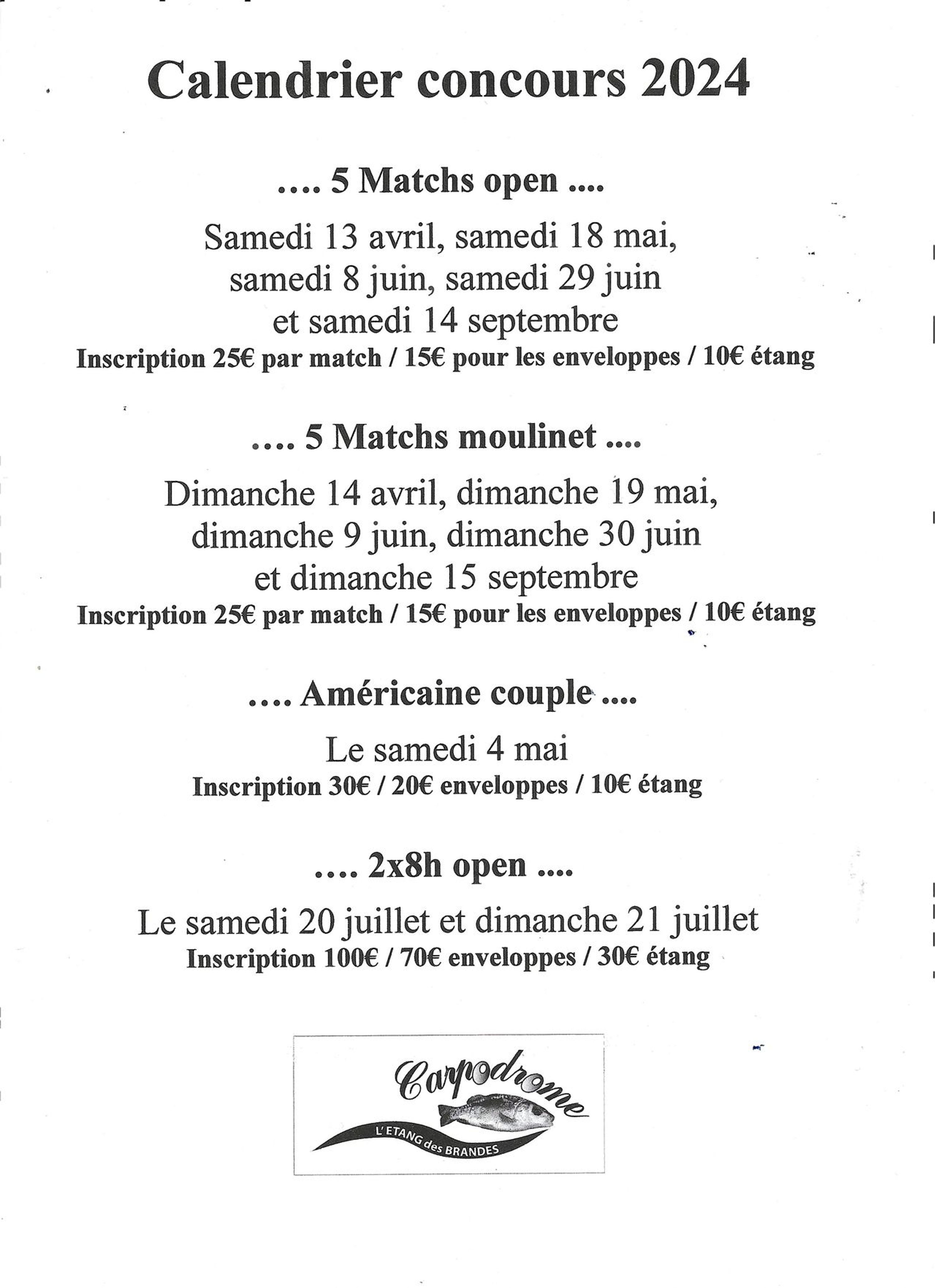 Carpodrome l'étang des brandes