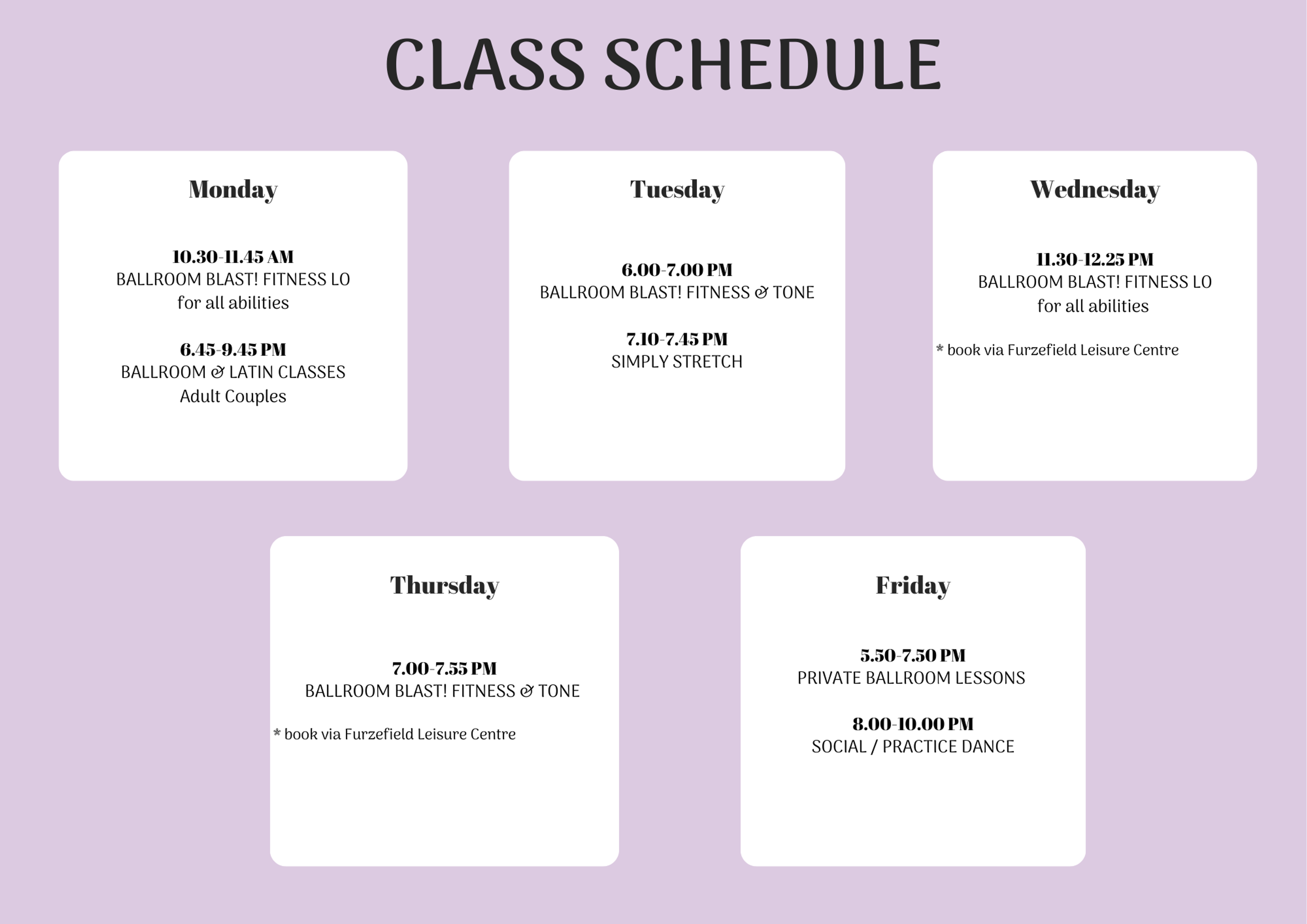 Fun & friendly adult Ballroom & Latin lessons and Dance Fitness classes