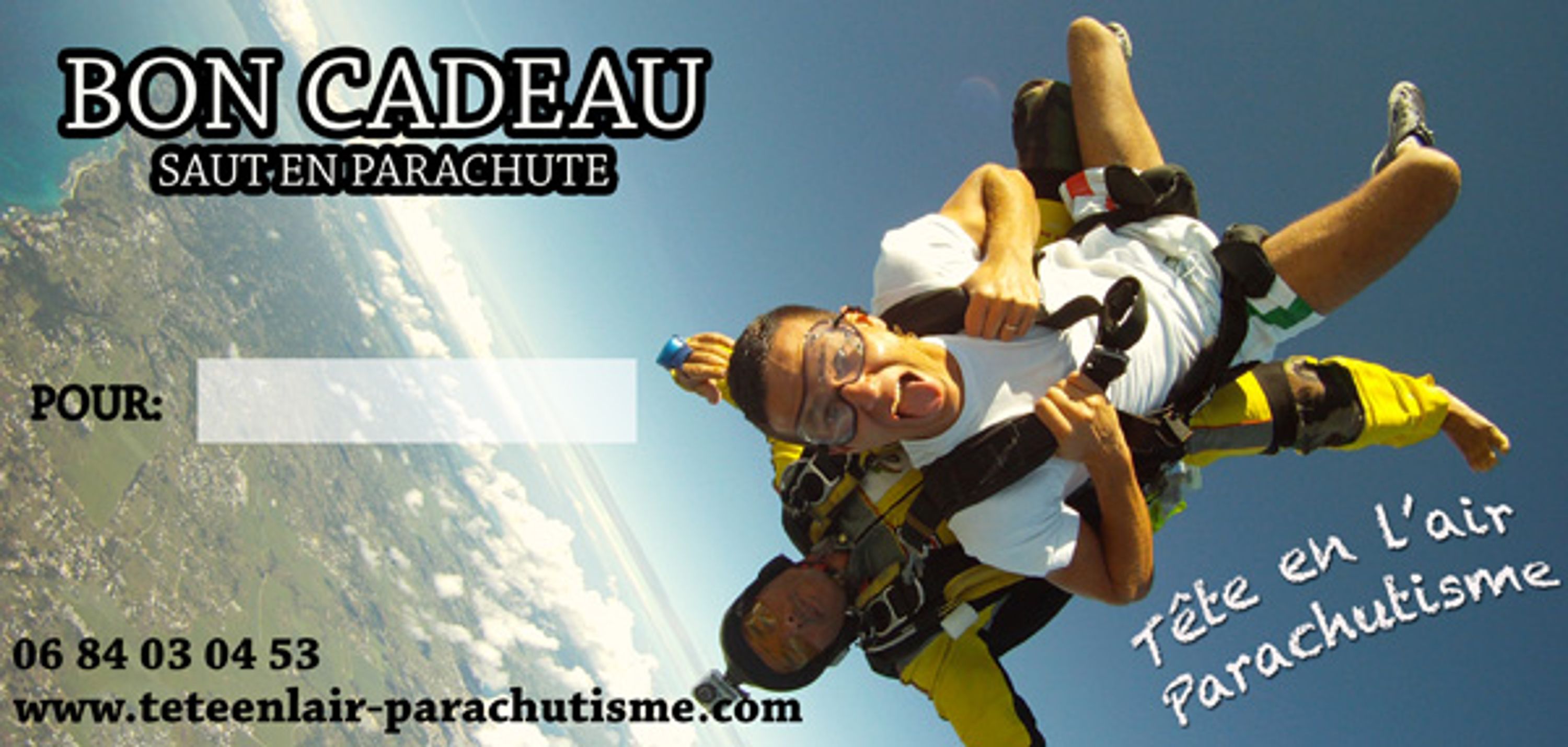 Tête en l'air parachutisme