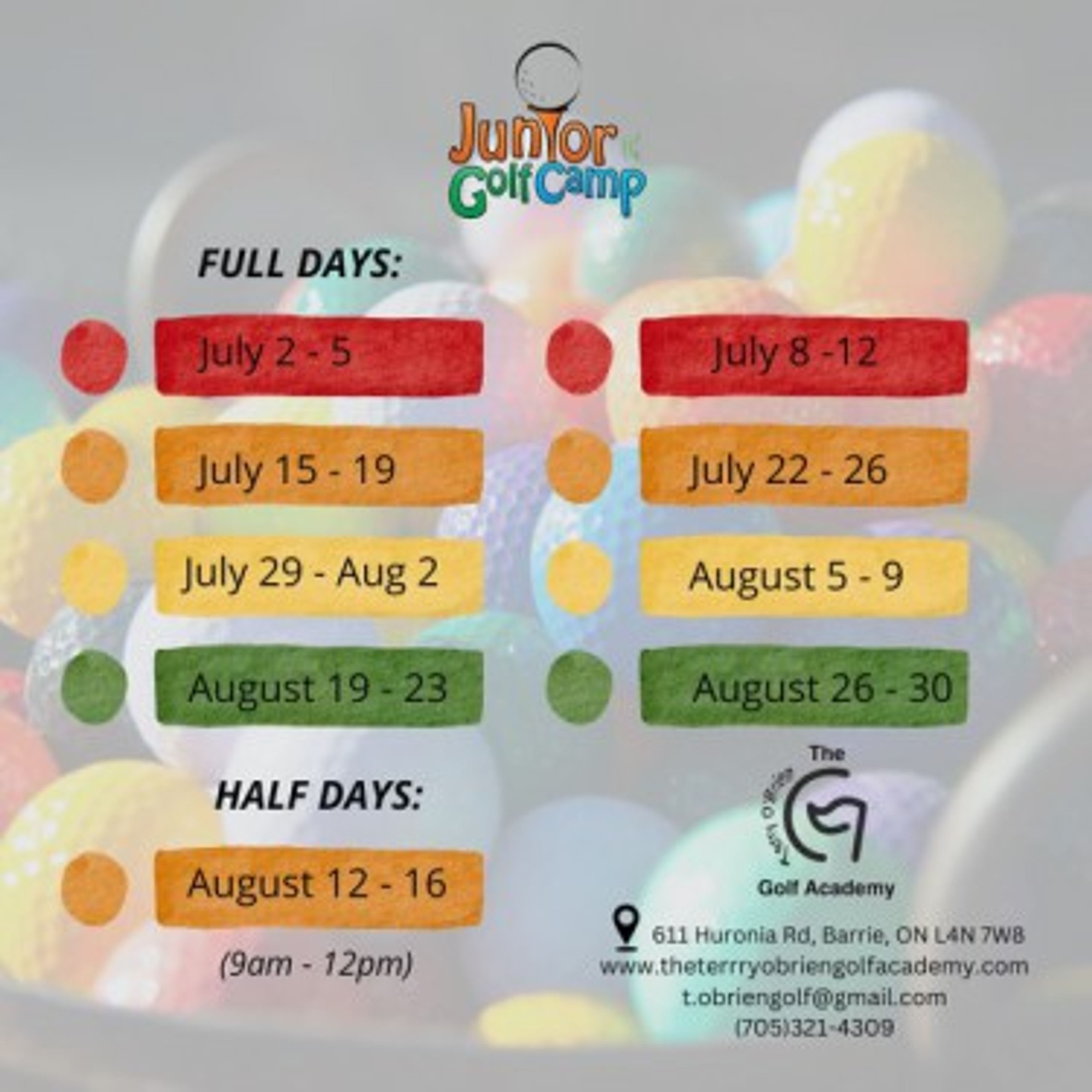 2024 Junior Golf Camp