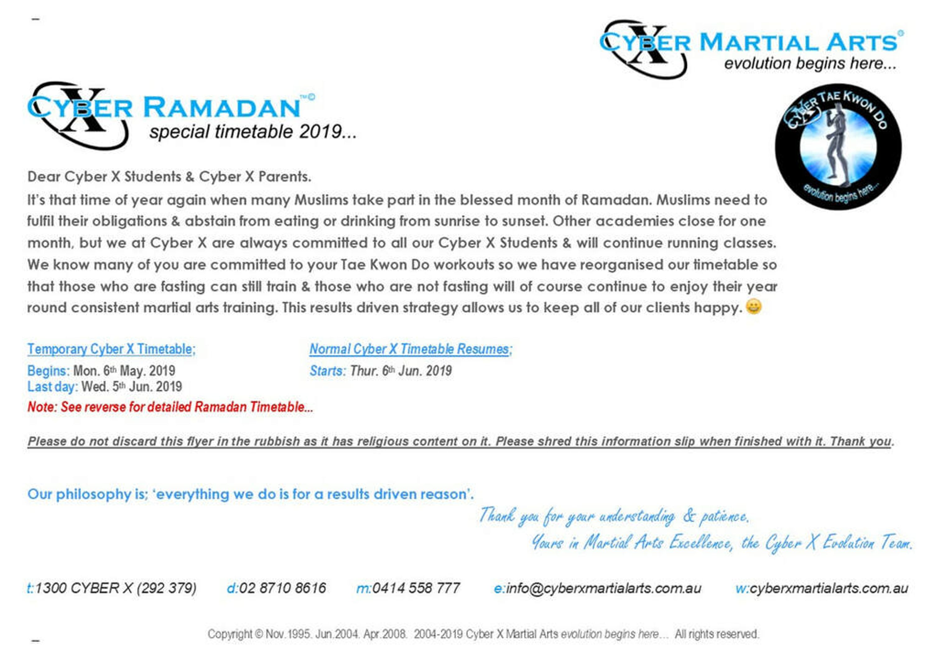 Cyber X Martial Arts evolution begins here... (Lakemba Taekwondo School)