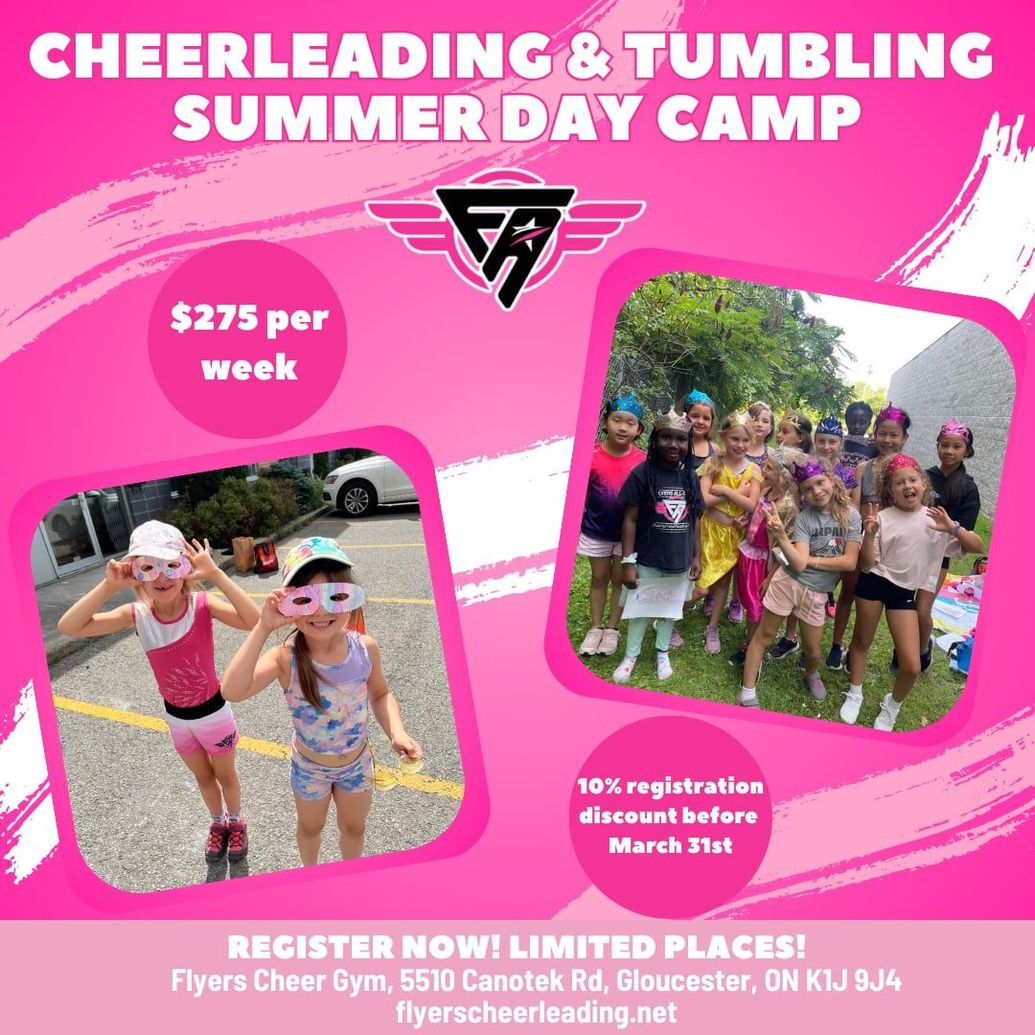 Camp de Jour d'Été 2024 Summer Day Camp - Cheerleading et Tumbling