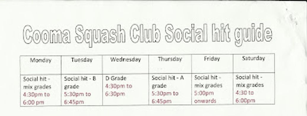Cooma Squash Club Sponsorship