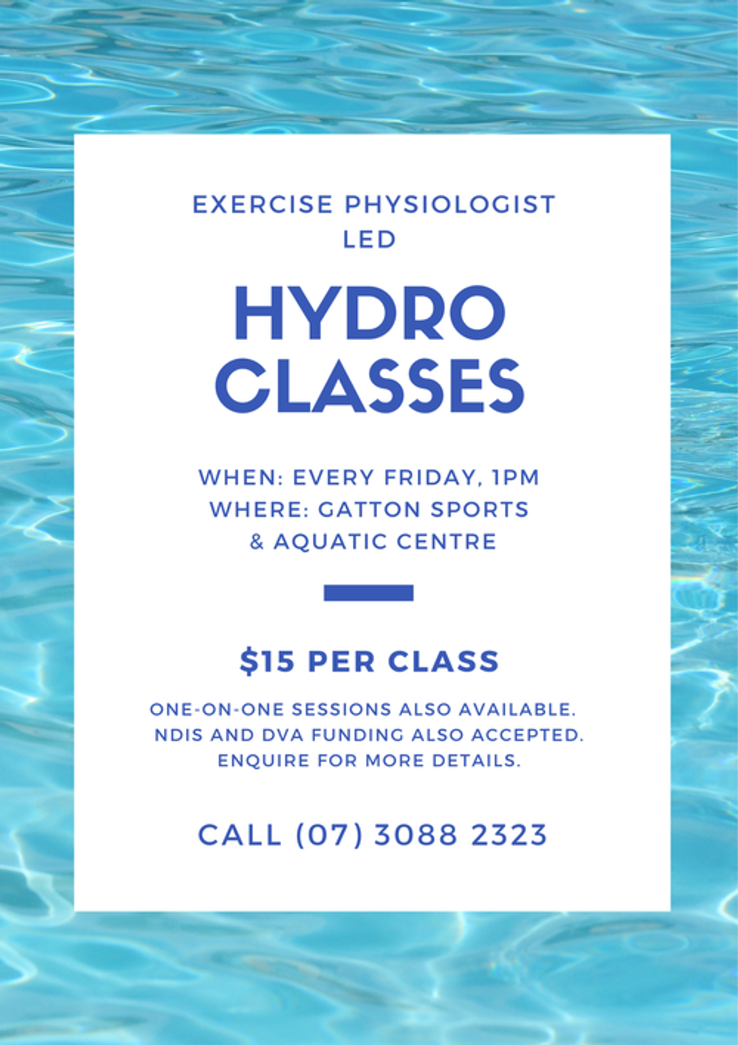 Gatton Hydro Classes